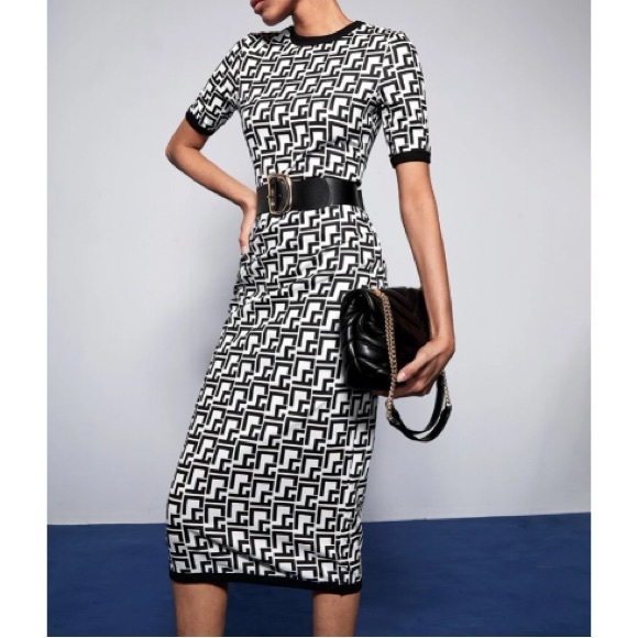 Geo print bodycon dress - Picture 6 of 8